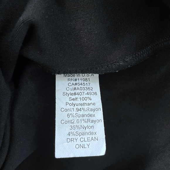 Bailey 44 Faux Leather Scalloped Black Dress, Women Size 2 - Picture 10 of 10